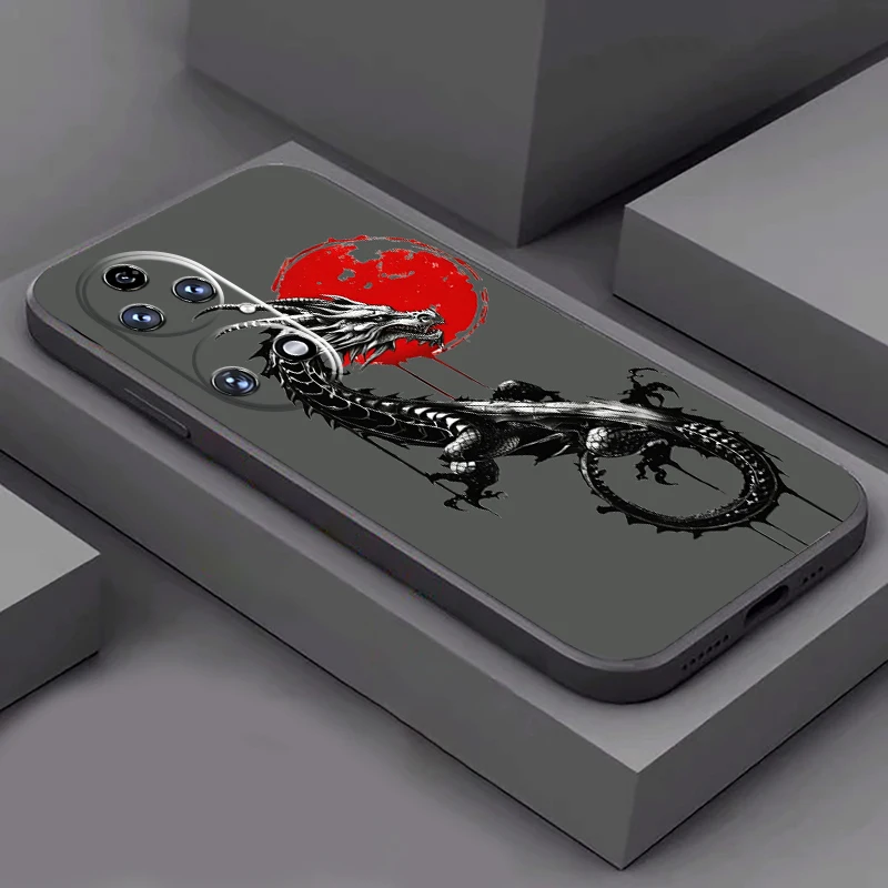 Coque de téléphone à motif de dragon chinois divin, étui pour Huawei P50 P50E P40 P30 P20 PRO LITE P Smart Z S