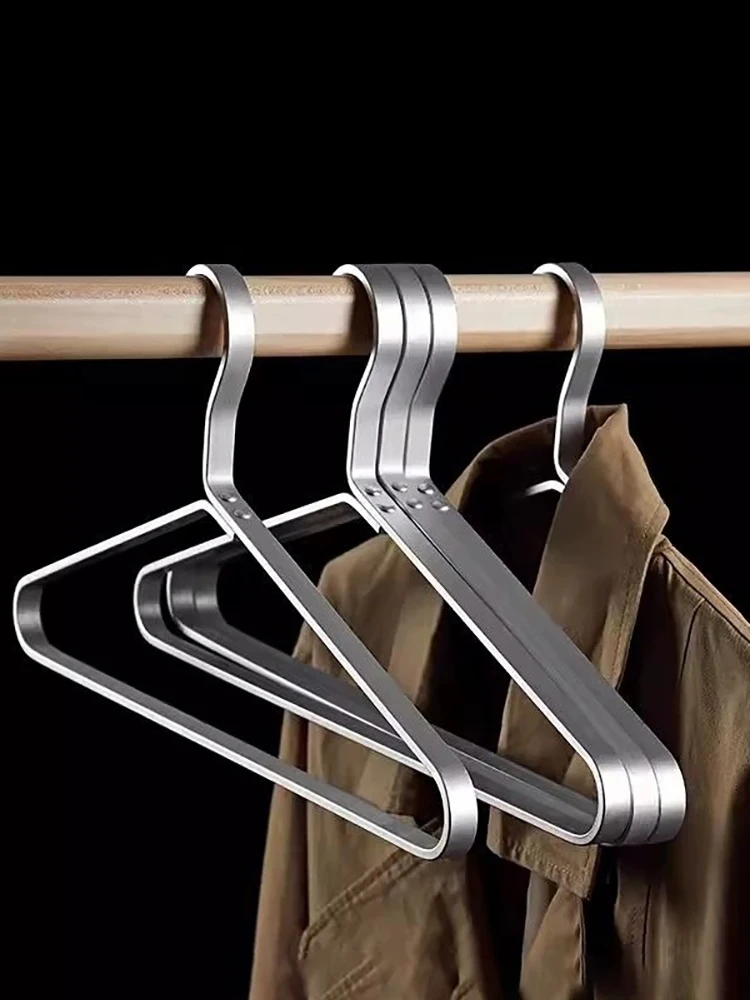 

42M Aluminum Alloy Clothes Hanger Widen Suit Hanger Pant Organizer,5/10PC,Closet Storage space-saving,Luxury ﻿