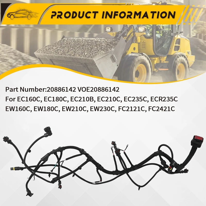 Engine Wiring Harness 20886142 For Volvo EC160C EC180C Excavator L60F L70F L90F Wheel Loader VOE20886142