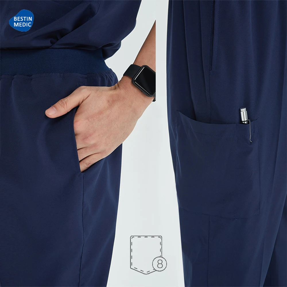 Lower Price Medical Uniform ชุดขัดผู้หญิง 2 ชิ้น V คอกางเกงนุ่มโรงพยาบาลทันตกรรมพยาบาล Slim ชุด S21