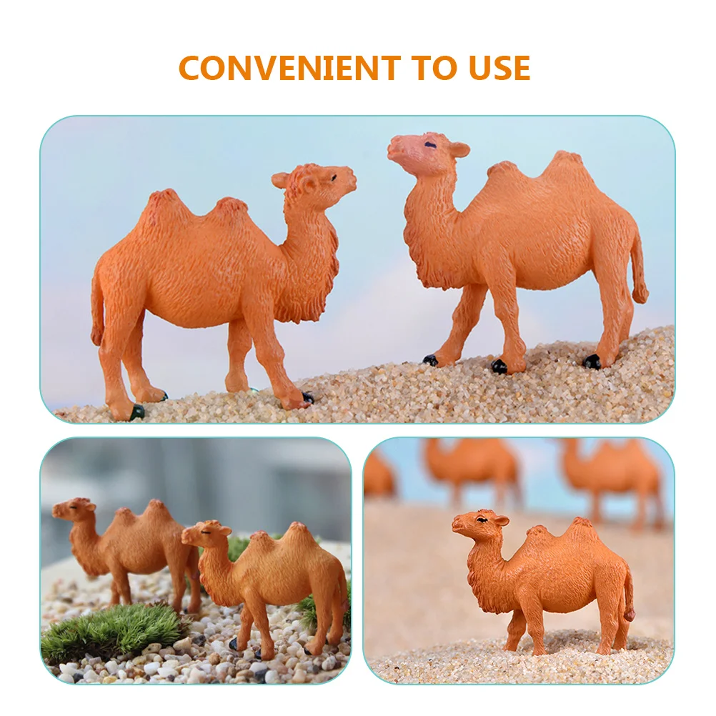 5 Pcs Miniature Camel Figurines Resin Craft Animal Statues Desktop Decorations Vivid Style Safe Material Festive Gifts