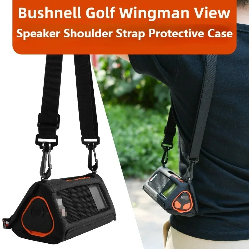 Shoulder Strap Case for Bushnell Golf Wingman View Speaker Protective Case With Adjustable Shoulder Strap Pouches