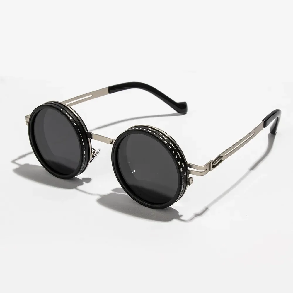KLASSNUM Neue ND2-400 Einstellbare Dimmbrille 9-stufige UV400 Angeln Sonnenbrille Mit Glasse Fall ND Filter Sonnenbrille Fahren 4