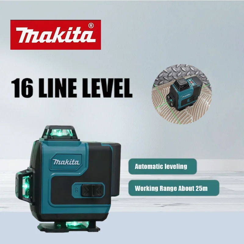 

Makita 16 Line High-Precision Laser Level Green Light Laser High-Precision Wall-Mounted Portable self-leveling C Level Tool