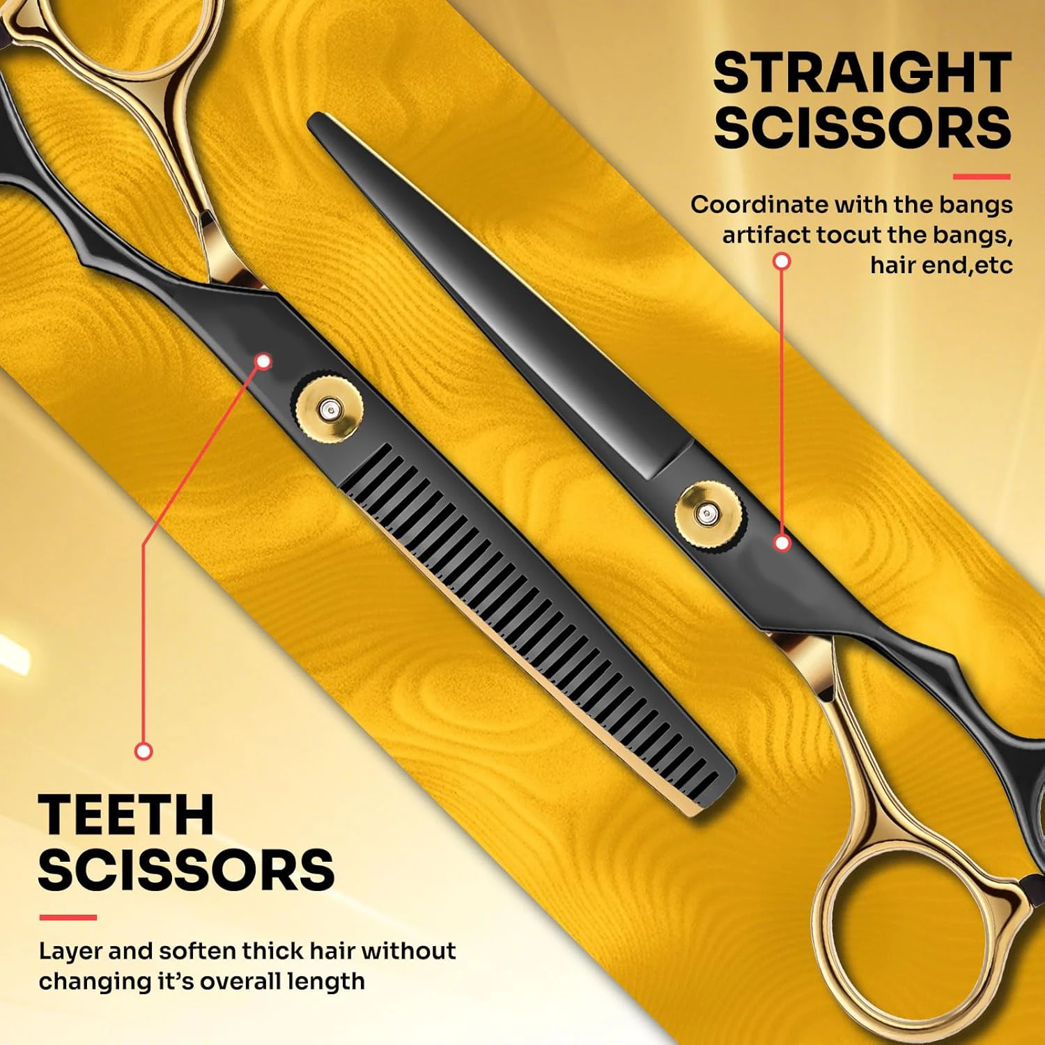 12Pcs Professional Hair Cutting set,Stainless Steel Barber Supplies,Thinning Shears,razor，Multi Use Haircut Sets for Home Salo