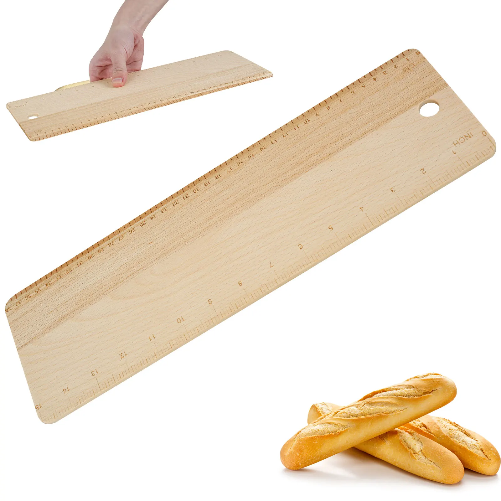 Planche de retournement de pain en hêtre, plateau de service pour pain français, outils de cuisson pour pains et tartes