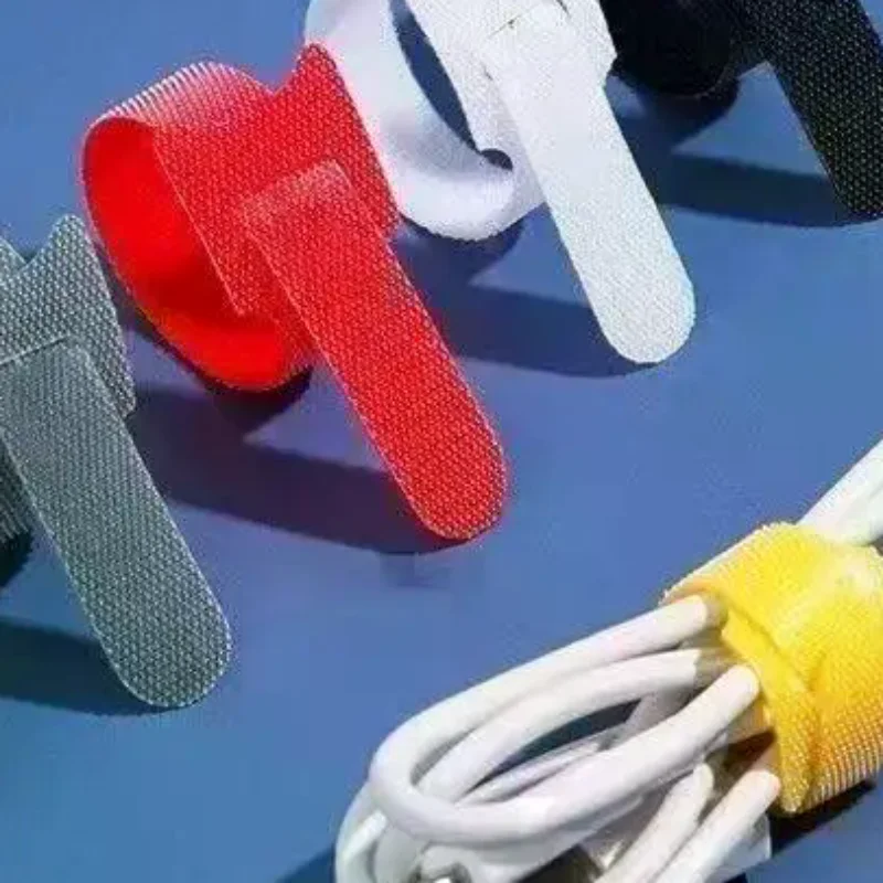 10 Or 30Pcs/Pack Reusable Hook And Loop  Fastening Strap Multi-Purpose Wire Organizers For Computer/TV/Electronic Devices
