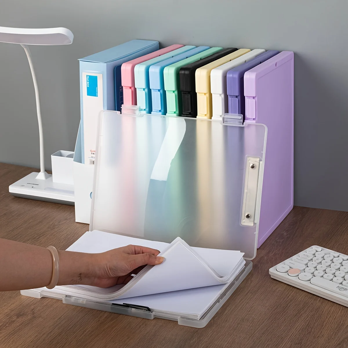 Memo Clip Board A4 File Clipboard Box Case A4 File Organizer File Storage A4 File Folder Minimalism Waterproof Writing Clipboard