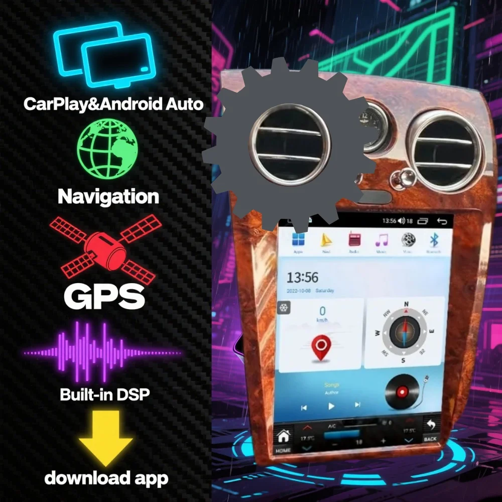 For Bentley Continental GT Flying Spur 2005 -2019 Carplay Android Car Radio Stereo Video Player Multimedia GPS Navigation Screen