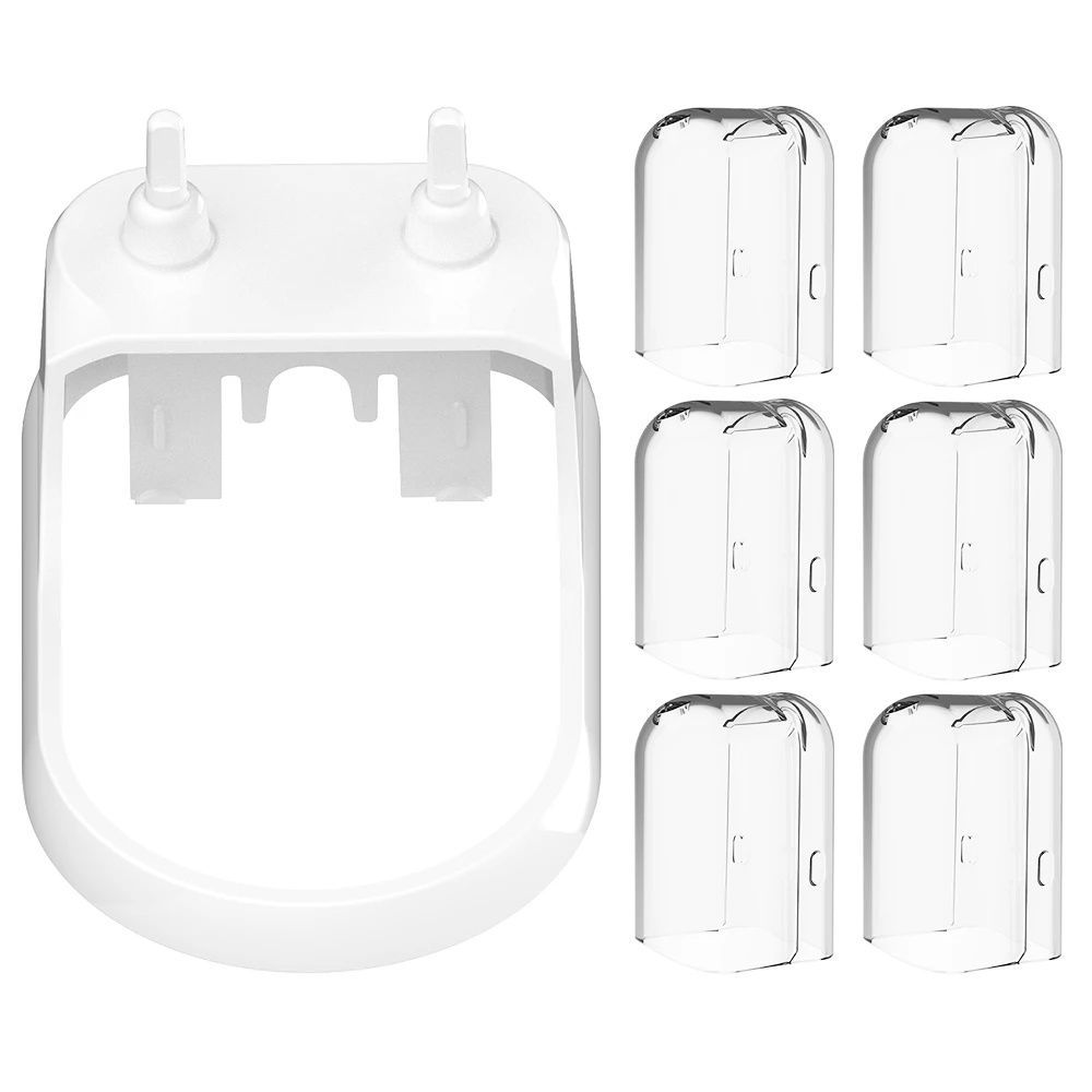 Brush Head Holder Stand & Toothbrush Head Covers Compatible with Philips Sonicare 2 Series Electric Toothbrush for HX6000 HX8000