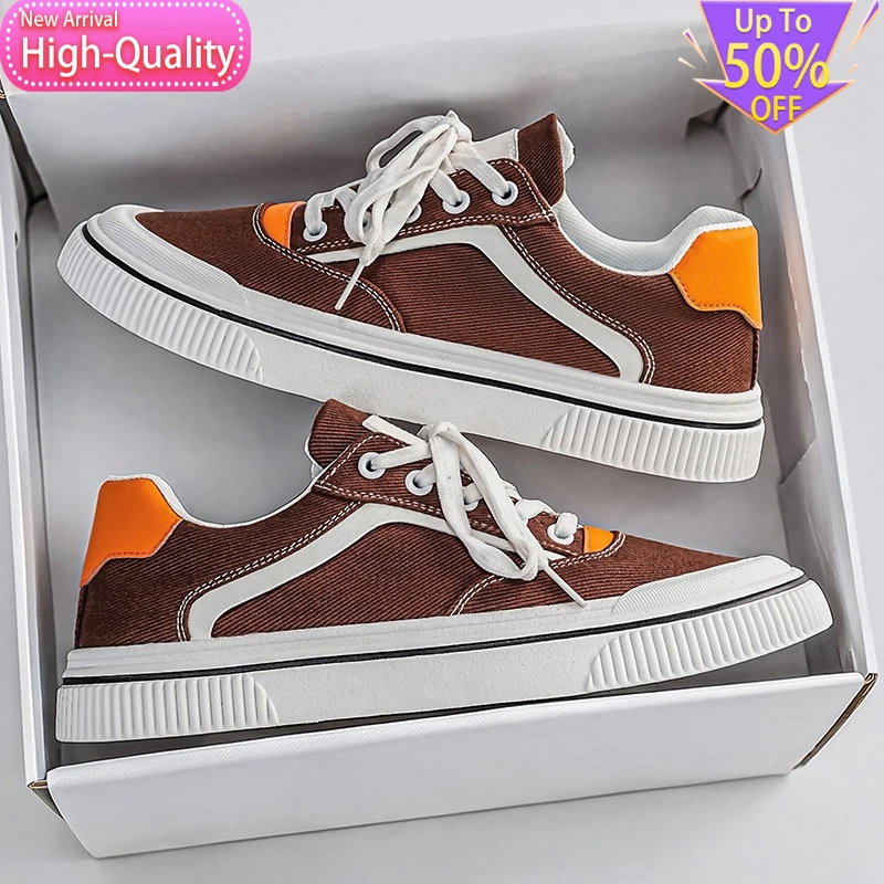 Summer New Simple Daily Mens Casual Shoes Lace Up Breathable Lightweight Sports Shoes Wear-resistant Commuting Walking Shoes