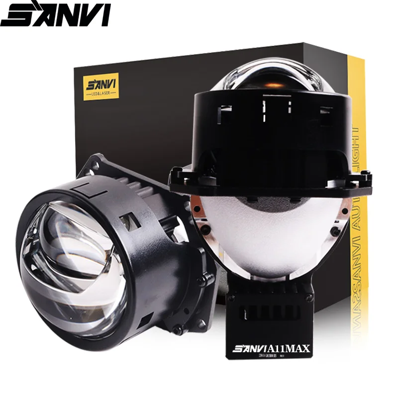 SANVI Hyperboloid Bi LED Projector Lens 3R G5 55W 5500K Auto Projector Lens RHD LHD Headlight Car Light Accessory