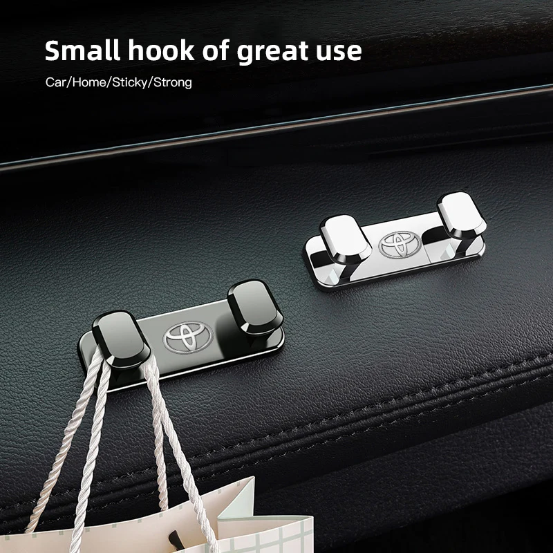 Zinc Alloy Storage Hooks Car Interior Organize Tools Accessories For Toyota Supra Aygo Prado RAV4 Hilux Yaris Corolla 4Runner