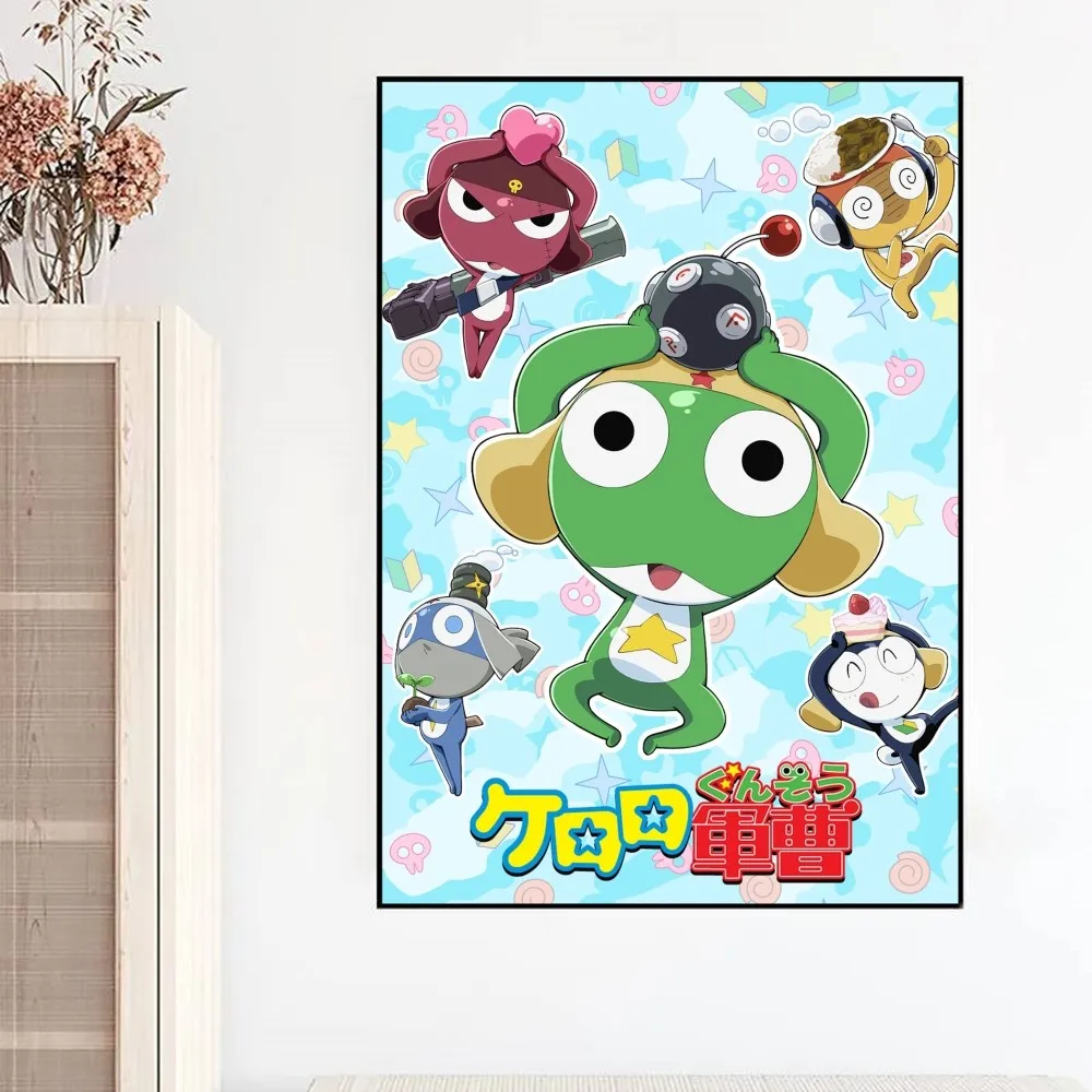 Keroro Gunsou Frog Poster Fancy Wall Sticker for Living Room Bar Vintage Decorative Painting Middle