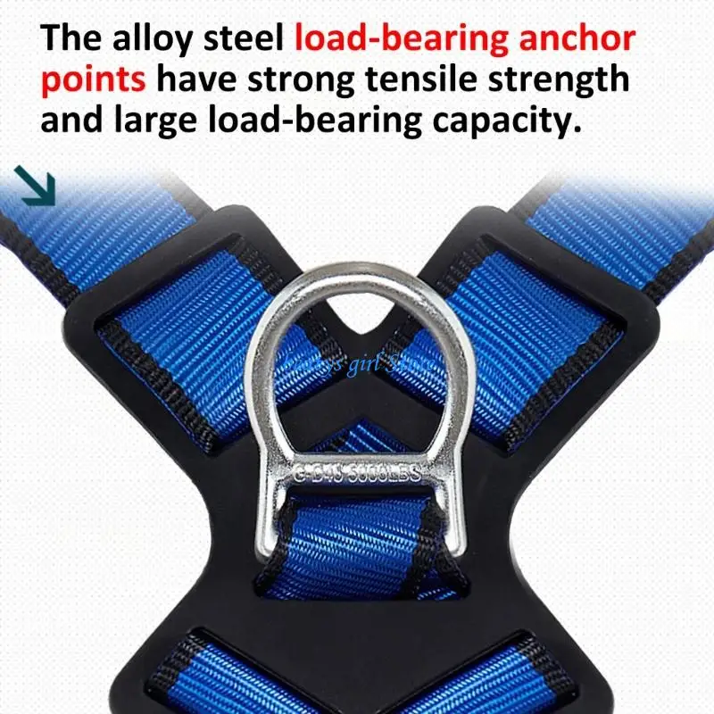 C7AB Shock Absorbing Polyester Lightweight Comfortable Full Body 5 Point Harness Suitable for Full Body Coverage Easy to Wear
