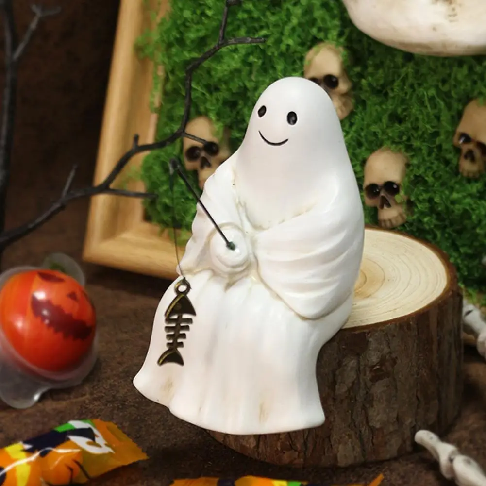 تمثال صيد اليقطين بأشرطة الهالوين - 3.11 بوصة من الراتنج المضحك على شكل يقطين رعب الحرف اليدوية ديكورات العطلات الإبداعية، G Z5E6 #3