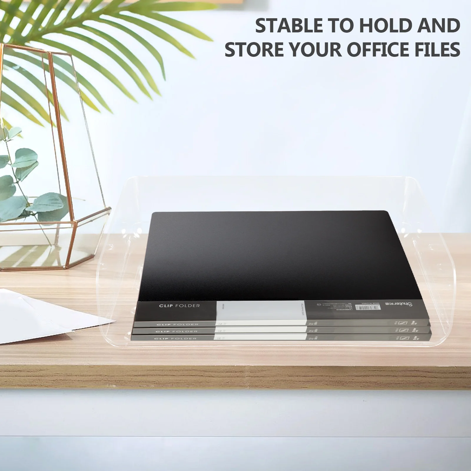 

Stackable A4 Paper Tray File Organizer Desktop Document Holder For Office Home School Large Capacity Tidy Storage Rack Strong