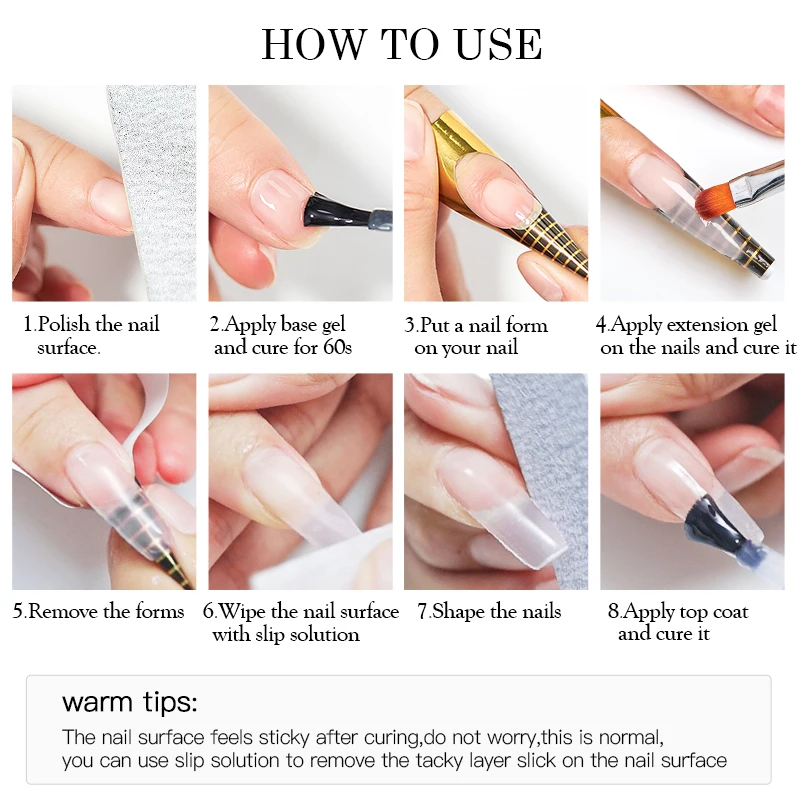 MEET ACROSS 20ml Builder Gel Glitter Sequins Gel For Extension Semis Permanent UV Gel For Manicure Nail Art nails accessories