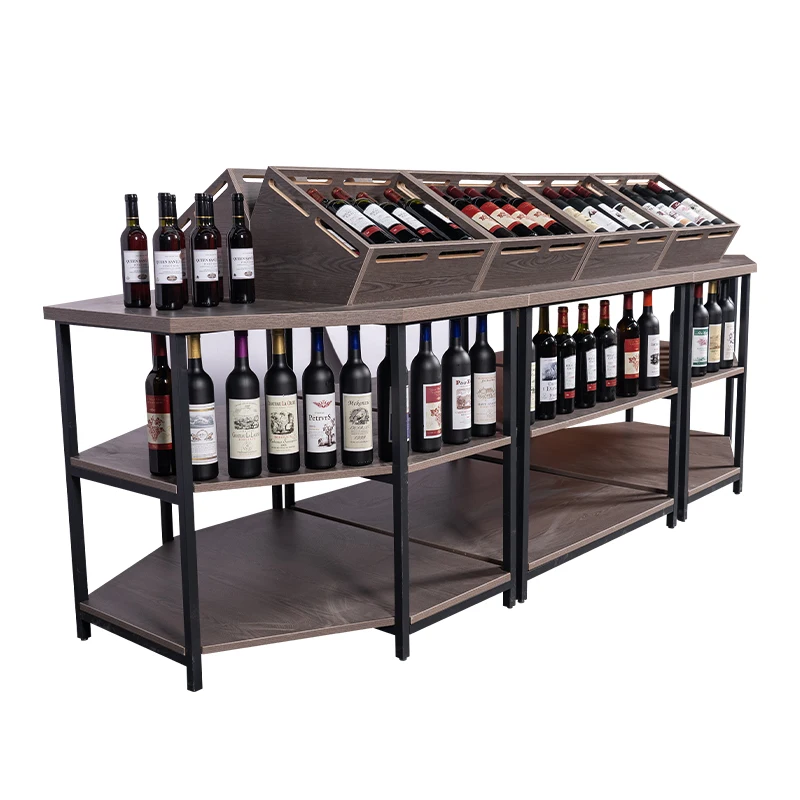 Grocery Store Shelves Gondola Wine Supermarket Retail Store