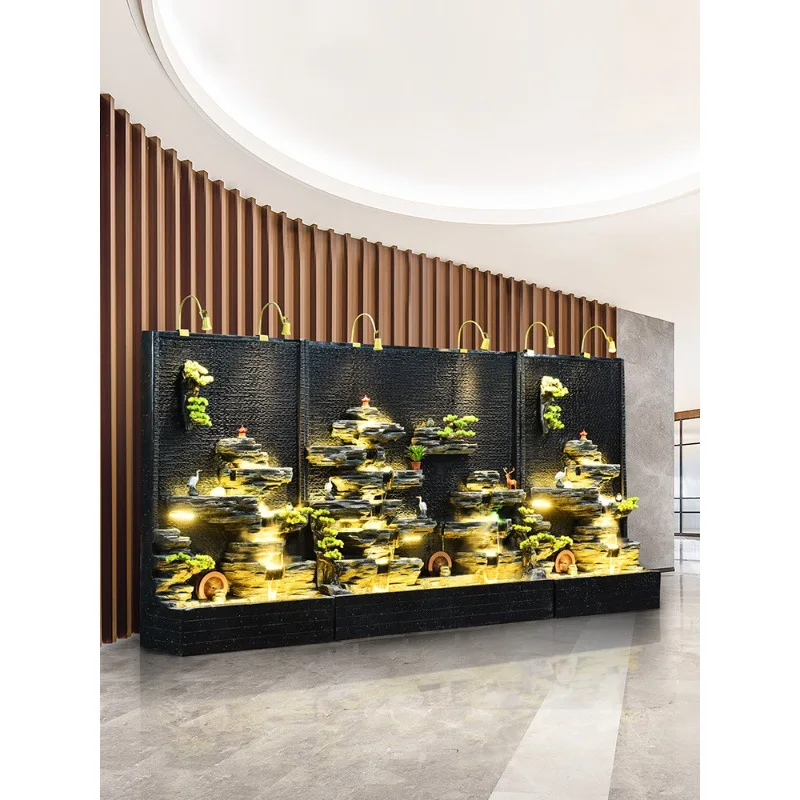 Screen, partition, rockery, flowing water, fountain ornaments, office, courtyard, living room, alpine fish pond