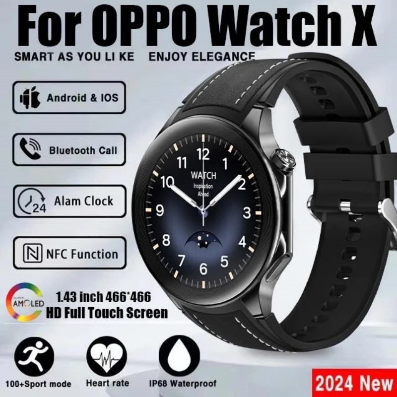 Nowość dla OPPO Watch X Smart Watch Men Bluetooth Call 1.43\