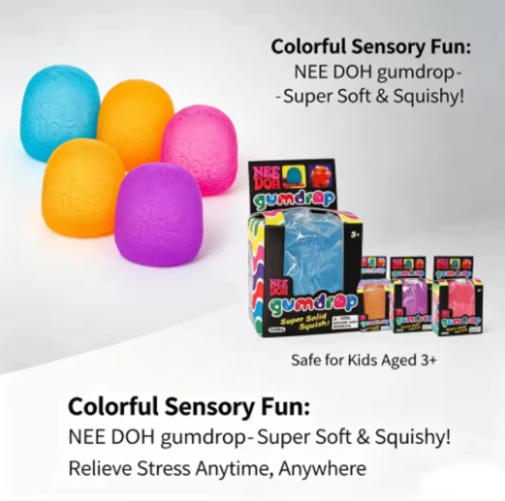 Soft Schylling Nee Doh Gumdrop Sensory Toy, Collectible Stress Balls, Assorted Colors, 1 Pack, Squeeze Toy, Surprise Box view 5