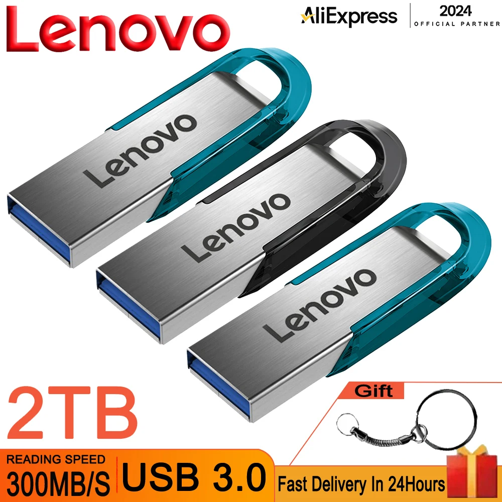 Lenovo 1T 3.0 USB Flash Drive Waterproof Type-C USB Metal High-speed Pen Drive 2TB Pendrive Suitable For Computer Storage Device