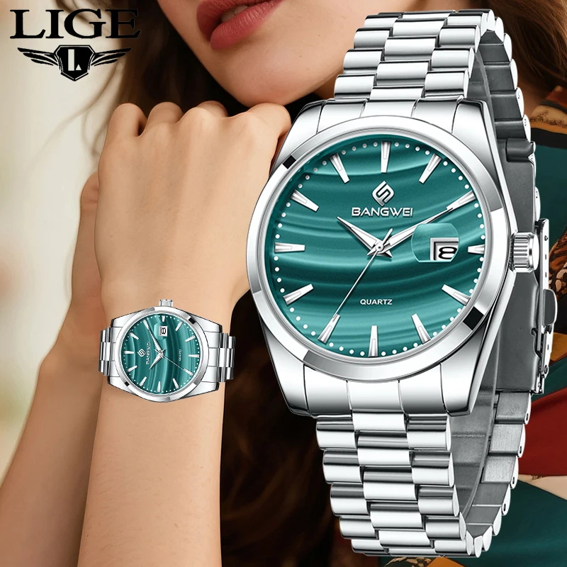BANGWEI luxury watch lady Fashion female waterproof Ladies Watch Elegant quartz wristwatch luminous women watch reloj mujer+BOX