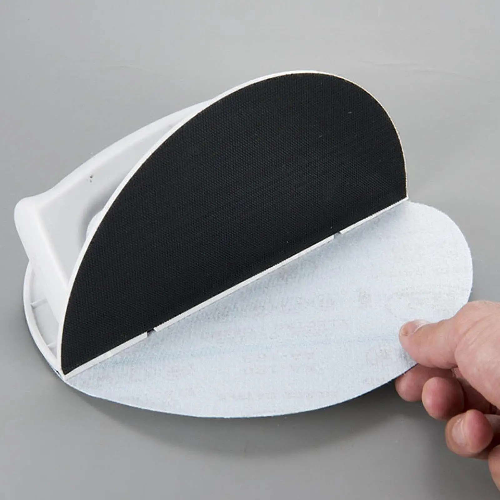 Hand Detail Sander Wall Corner Sander Semi Circular Right Angle Grinding Tool with Strong Adhesion Pad for Drywall Repair