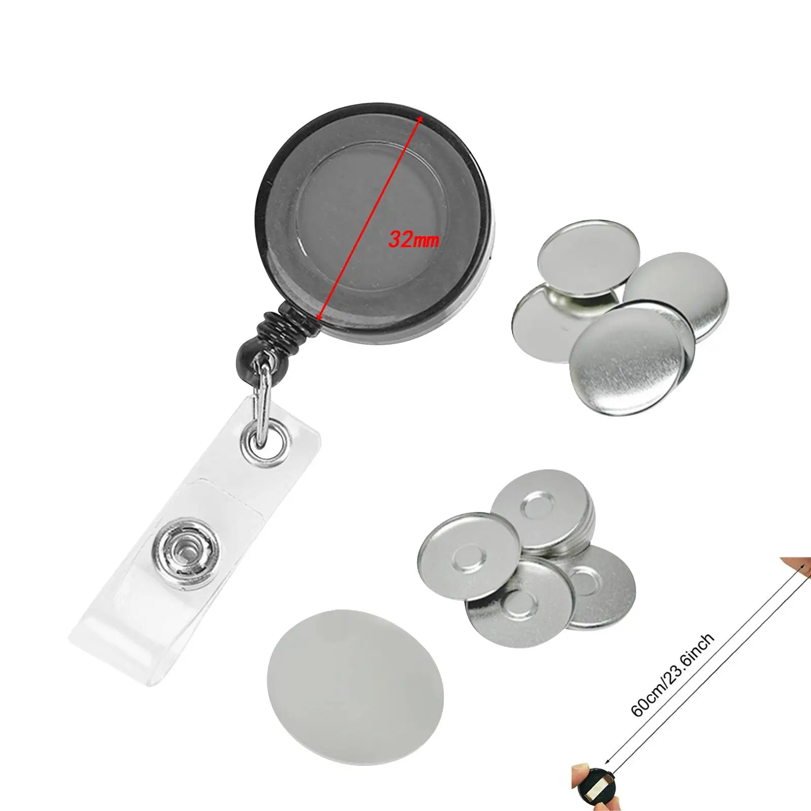 10 Pieces Retractable ID Badge Holder Key Chain for Employee Doctors Teacher image 6