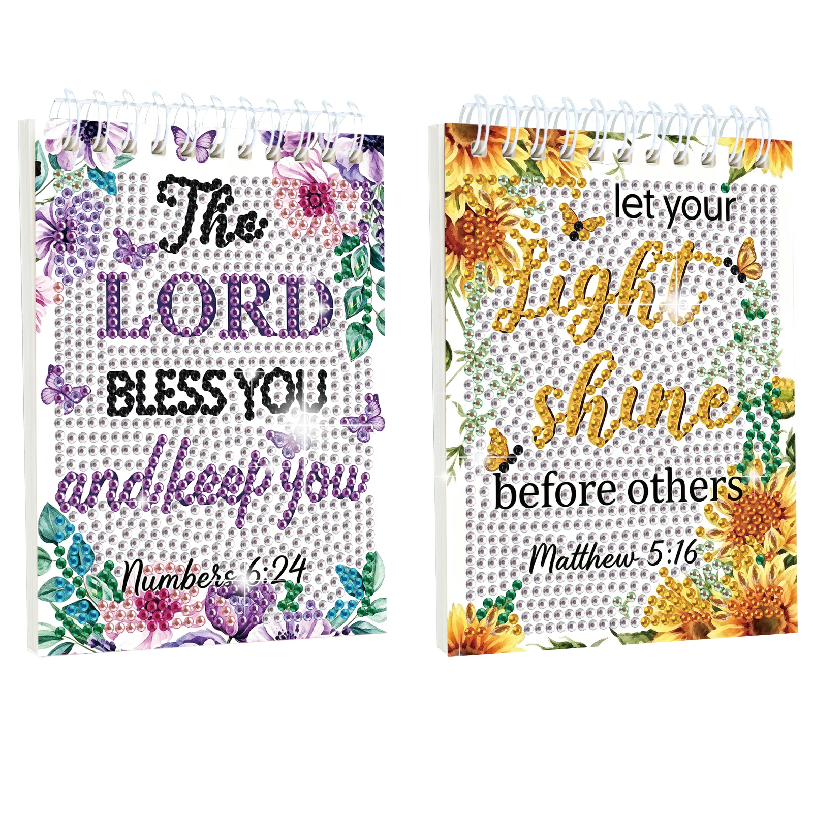2pcs Diamond Painting Journals Notebooks Special Shaped Diamond Art Hardcover Dairy Book for DIY Gifts and Festive Occasions
