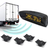 Sensor de estacionamiento de 24V, 4 Kit de pantalla de Radar de marcha atrás Parktronic para camión, Detector de remolque de camión, autobús de alarma de pitido de voz