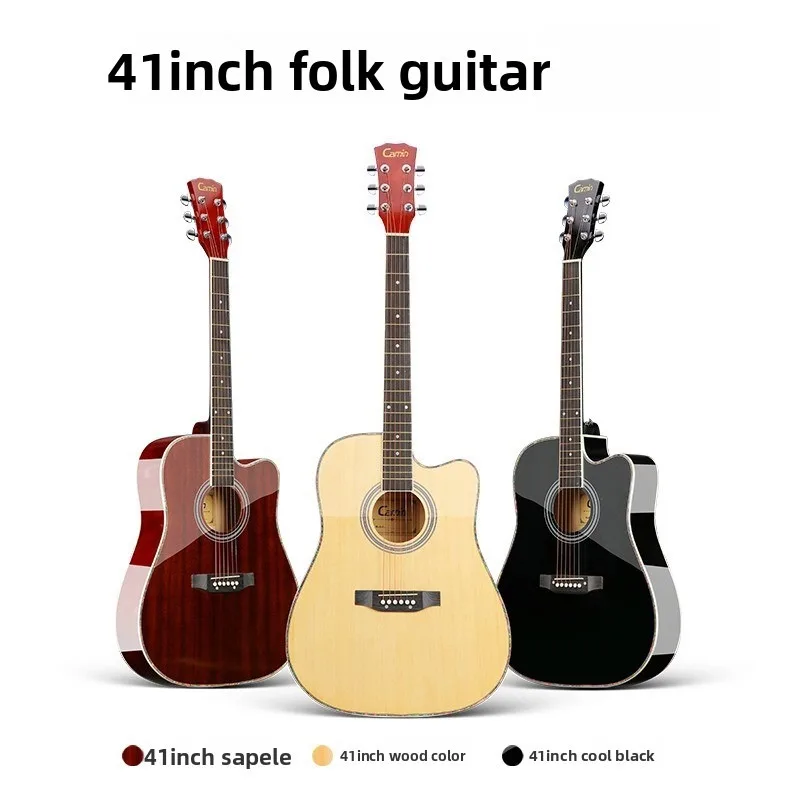 Guitare monocarte de 41 pouces en épicéa Shabili, guitare brillante, bouton de réglage entièrement fermé, Instruments d'accompagnement pour débutants en palissandre