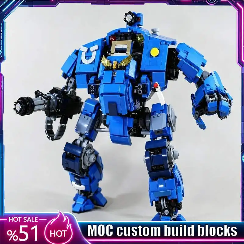NEW 2128 PCS Space Dreadnought MOC Sci-Fi Warrior Model Custom Puzzle Blocks DIY Creative Assembly Educational Toy Gifts Display