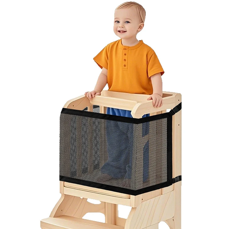 Child Safety Net Baby Chair Protective Net Prevents Children From Falling Off with A Full Net Portable Four Sided Protective Net