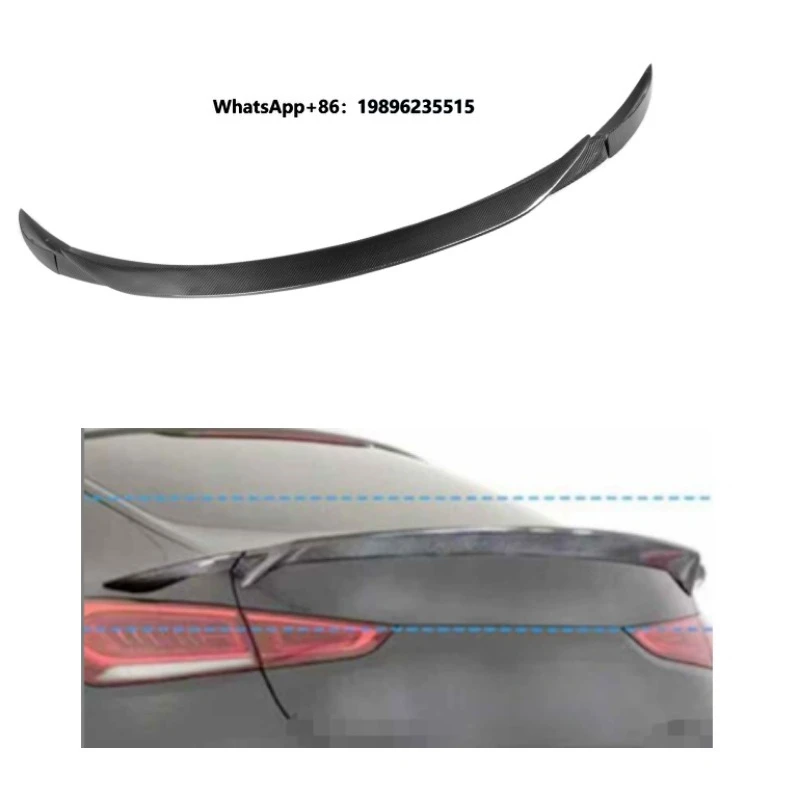 W167 Auto Parts B Style Carbon Fiber Car Spoiler 2020-2023 Tail Wing Rear Trunk Spoiler