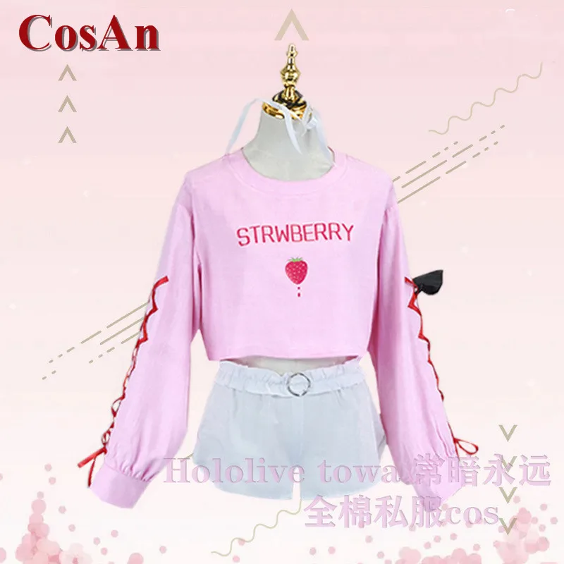 

CosAn Anime VTuber Hololive Tokoyami Towa Cosplay Costume Sweet All Cotton Leisure Wear Activity Party Role Play Clothing