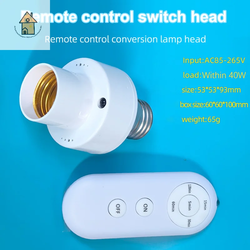 

E27 Wireless Remote Controlled Lamp Head Socket for Smart Lighting System