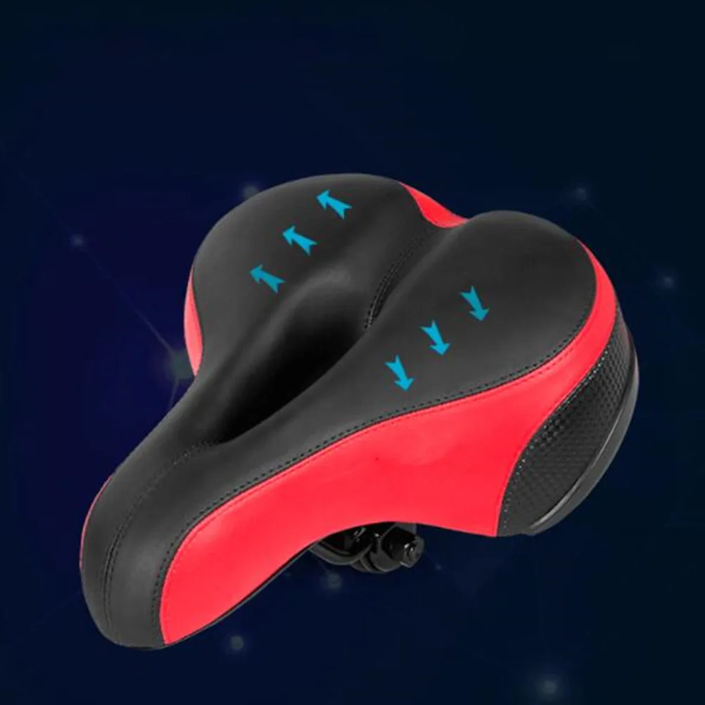 

Thickening Widened Bike Seat Cushion Comfortable Ergonomic Saddle For Cycling Durable Premium Material Breathable Black Red
