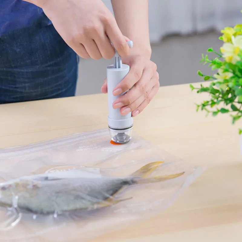 Sous Vide فراغ السدادة مضخة يدوية أكياس حفظ الطعام قابلة لإعادة الاستخدام للمطبخ تخزين المواد الغذائية الأدوات المنزلية أدوات التعبئة والتغليف فراغ