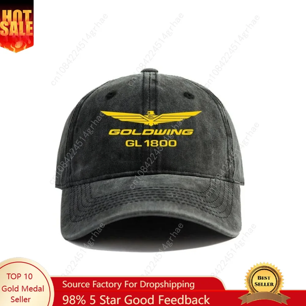 

2025 Goldwing GL1800 Baseball Cap Distressed Hats Cap Men Retro Outdoor Summer Adjustable Hat Casual and Versatile