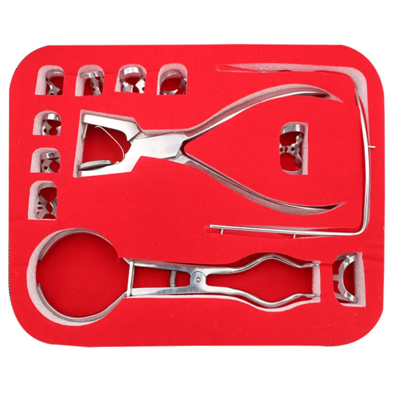 

13Pcs Dental Rubber Dam Kit Rubber Dam Sheet Perforator Plier Barrier Clips Dam Sheet Frame Holder Dentistry Instruments