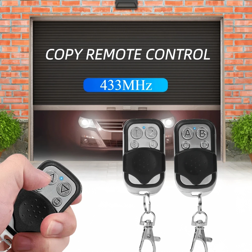 KEBIDU 433MHZ Remote Control 4 Channel Garage Gate Door Opener Remote Control Duplicator Clone Cloning Code Car Key