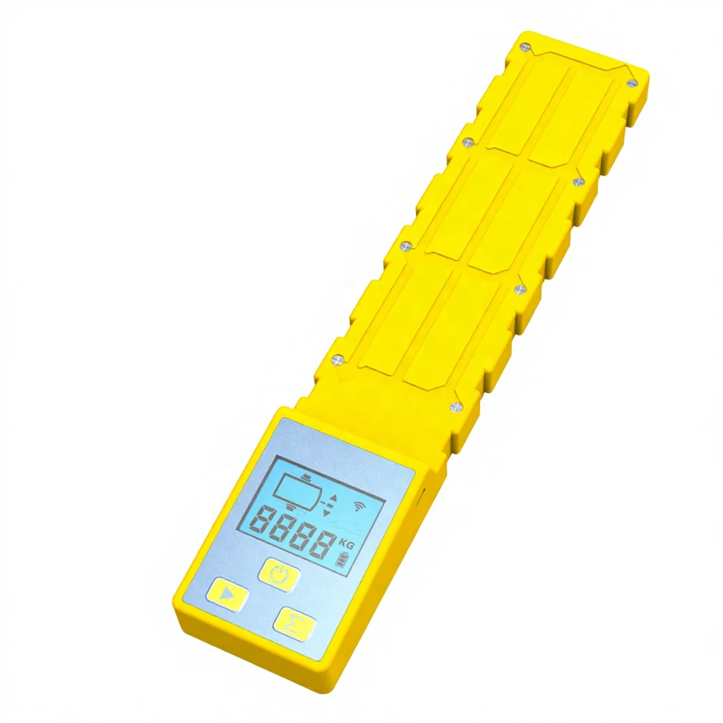 Digital LCD Wheel Weight Scale With Bluetooth 1kg Accuracy 1500KG Capacity Yellow 4WD Camper Motorhome RV Vehicle Load Scale OEM