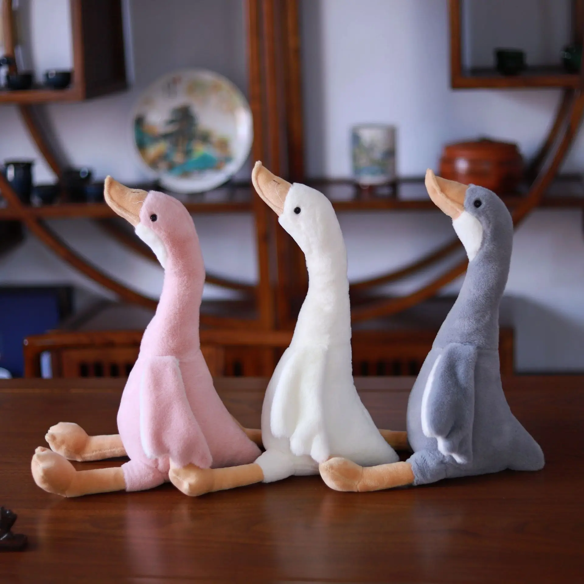 

2026 New Long Neck Goose Stuffed Plush Doll Cute Soft Animal Plushie Toys For Girl Birthday Gifts