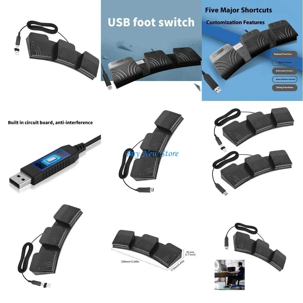 

20ce 3 ключ USB -педали программируемые клавиатуры