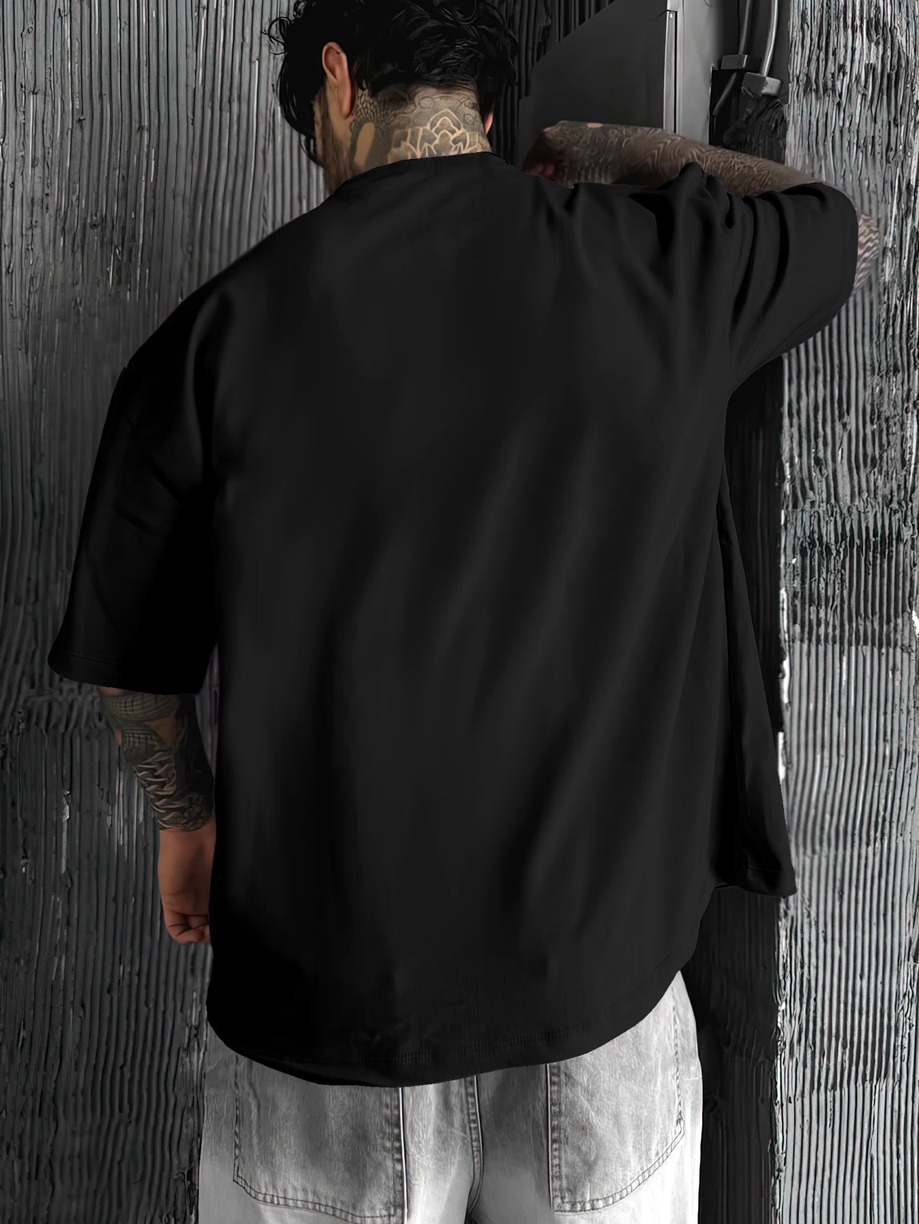 Men Vintage Statue Rose Dove Front Print Oversized T‑Shirt Polyester Loose Streetwear Short Sleeve Tee S‑2XL