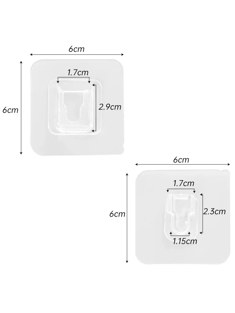 20 par mocnych lepkich lnwidocznych i bezśladowych klamrowych haczyków zawieszonych dwustronnie łatana klamra przezroczysta samoprzylepna haki