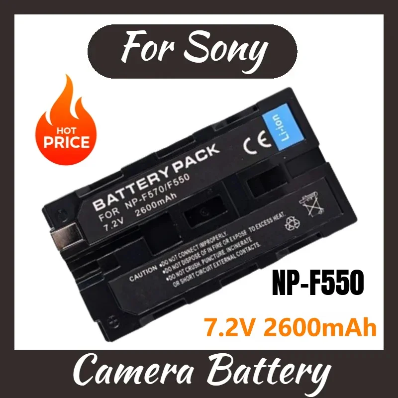NP-F550 7.2V 2600mAh NP-F570 NP F570 Battery + LCD Dual Charger for Sony NP-F330 NP-F530 NP-F570 NP-F730 NP-F750 NP-F960 NP-F970
