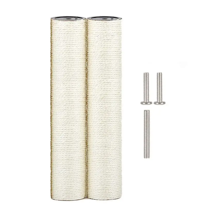A98E-M8 Cat Scratching Post Replacement- 2 PCS Sisal Pole(15.7 X 3.1 Inch), Includes Screws For Cat Tree Installation
